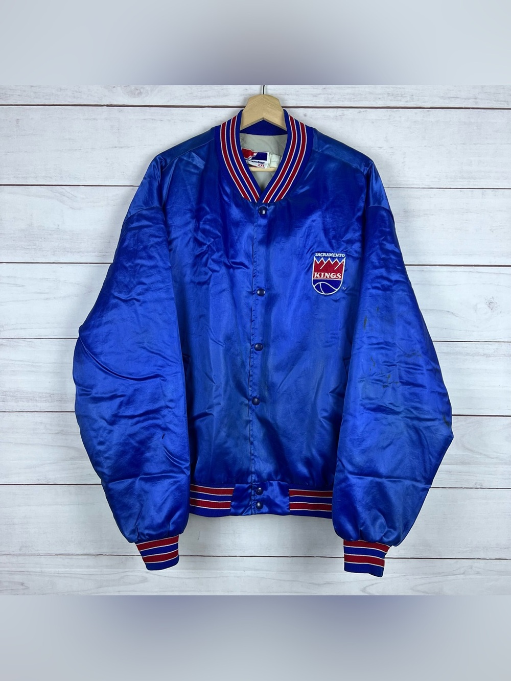 Vintage Swingster Sacramento Kings Satin Jacket Size XXL 90s NBA